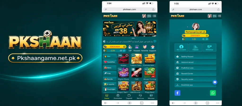 PKshaan game hero image a dashboard look at pkshaangame.net.pk